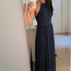 Navy Amsale Bridesmaid Gown